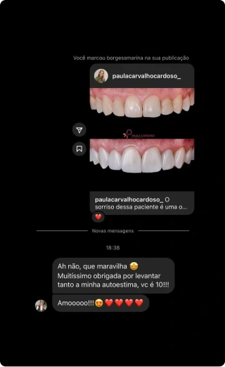 Depoimento de paciente sobre o atendimento odontológico