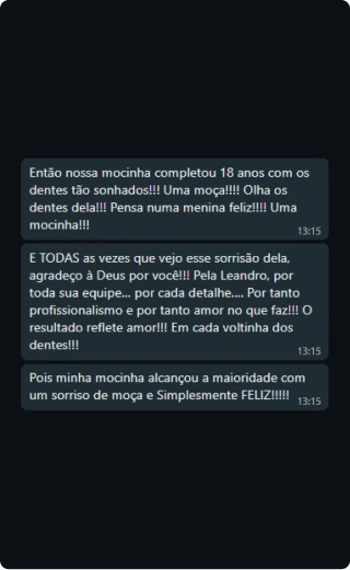 Relato de paciente sobre estética do sorriso